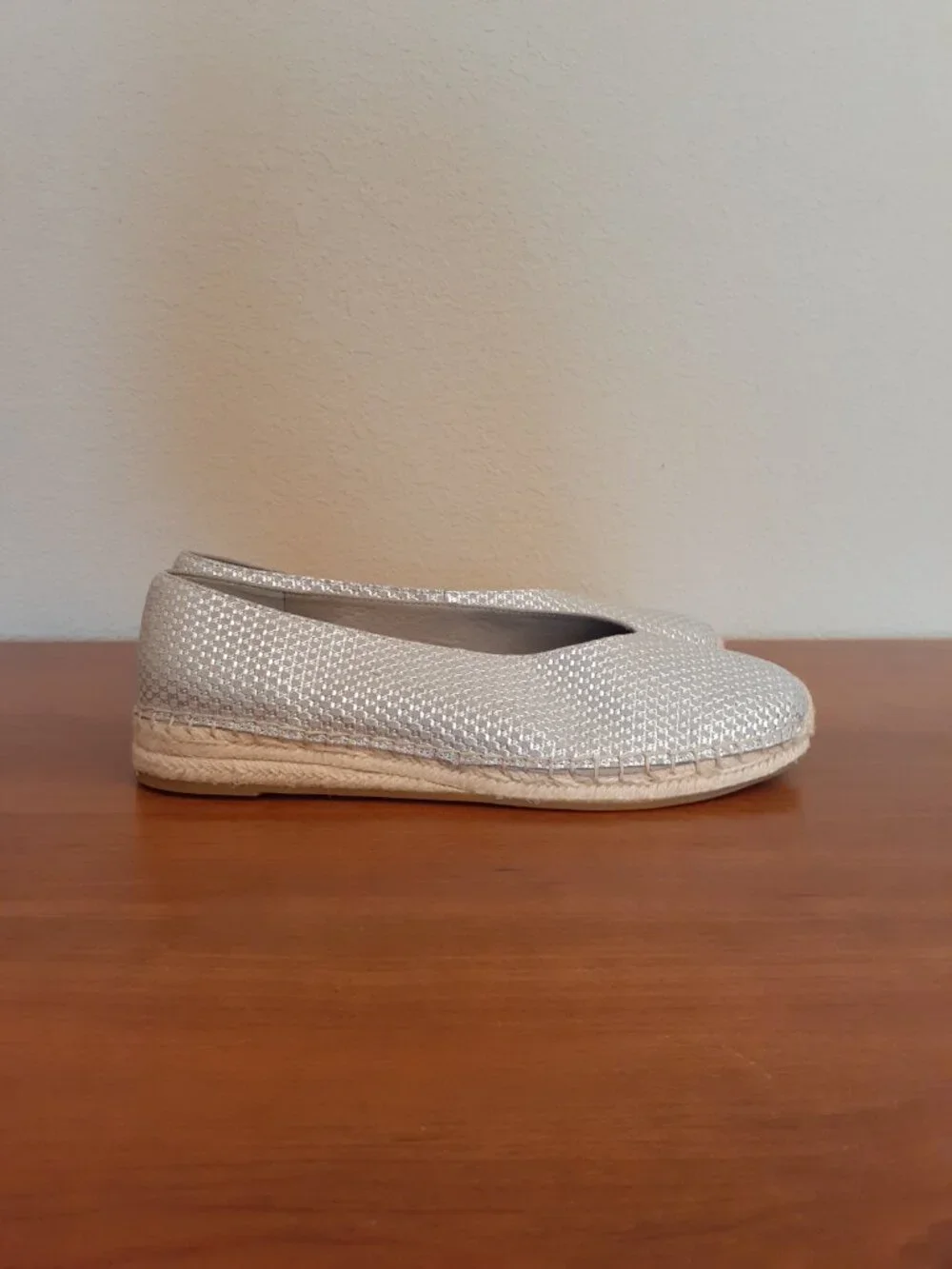 Eileen Fisher Petals Metallic Espadrilles Flats